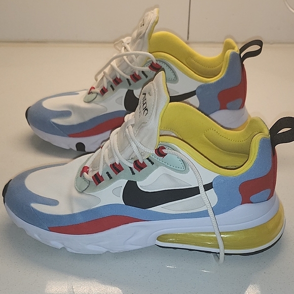 Nike Shoes - Nike WOMEN'S Air Max 270 React Sneakers - White, Blue, Yellow